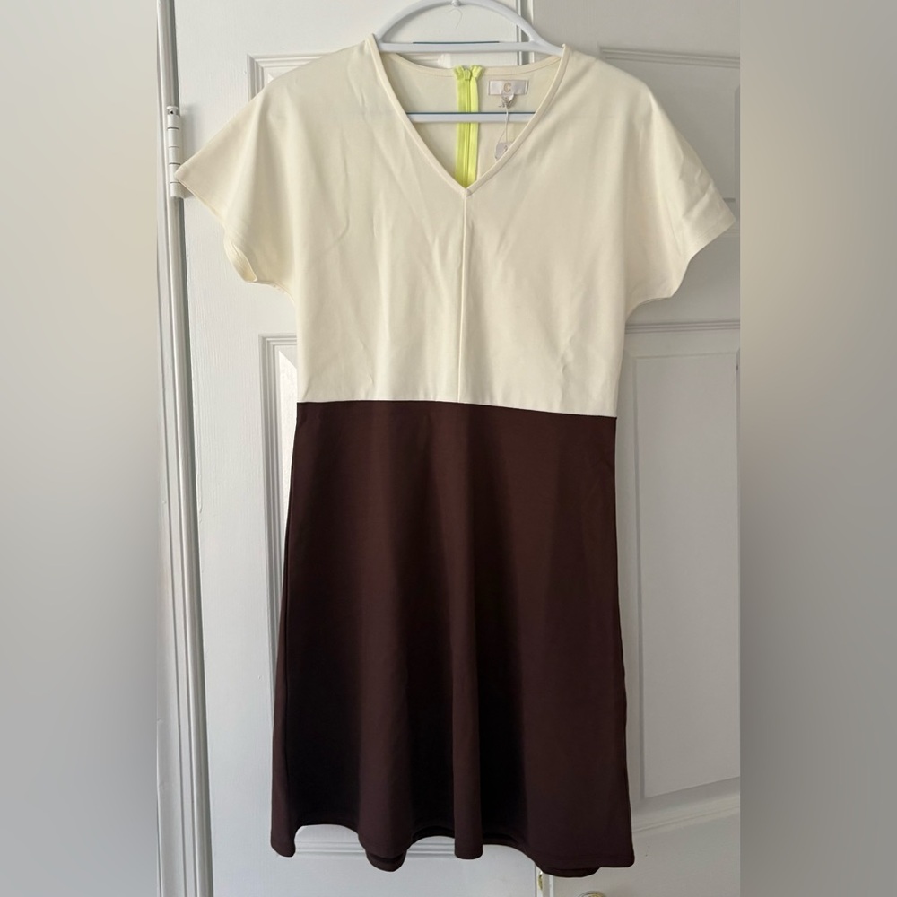 Colorblock V-Neck Dress